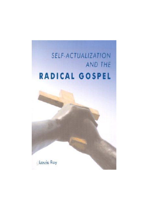 Self-Actualization and the Radical Gospel (141623)