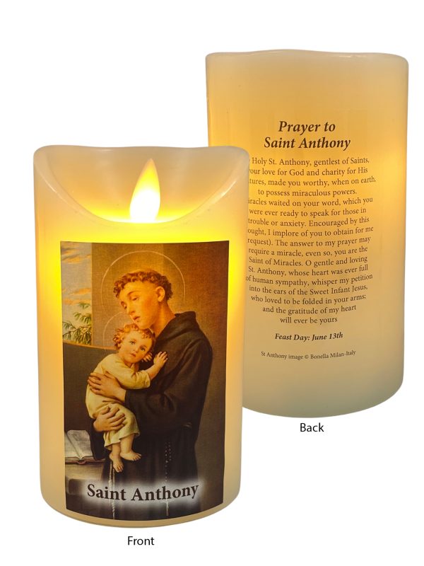 LED Wax Candle - St. Anthony (142470)