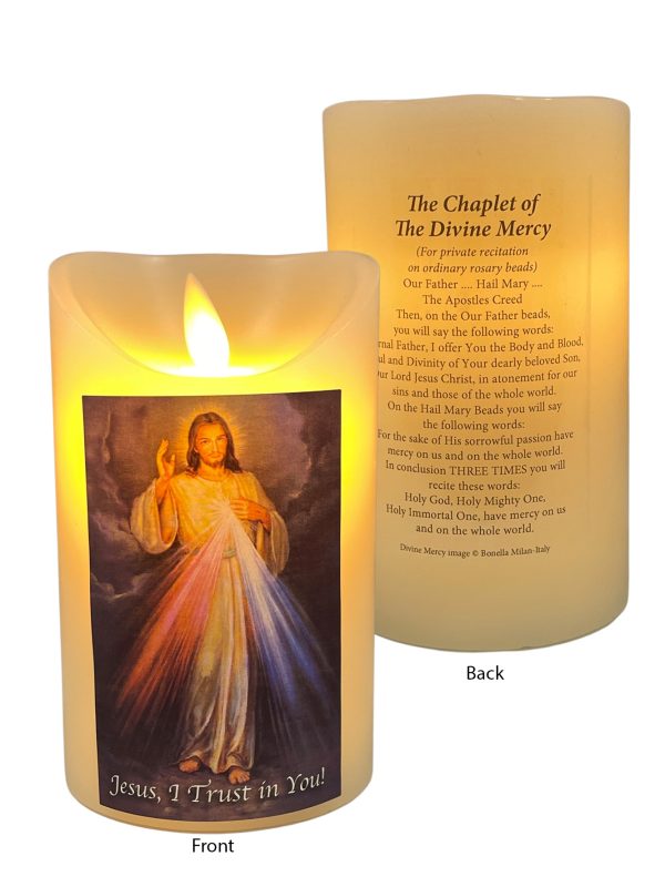 LED Wax Candle - Divine Mercy (142472)