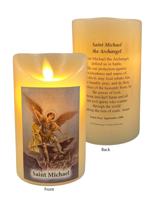 LED Wax Candle - St. Michael (142474)