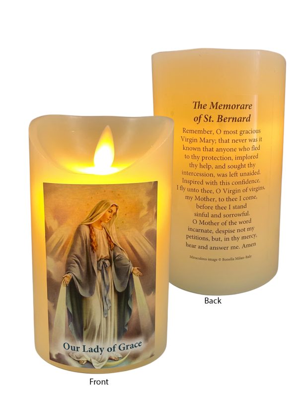 LED Wax Candle - Our Lady of Grace (141904)