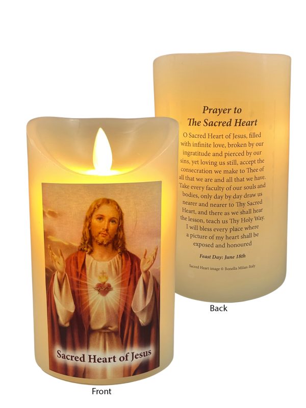 LED Wax Candle - Scared Heart of Jesus (141902)
