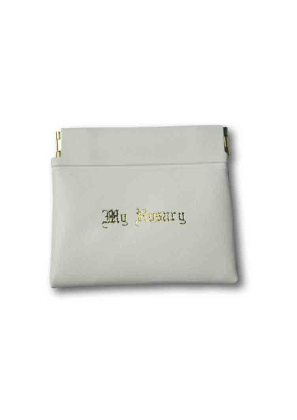 Push Pocket Rosary White Purse (131368)