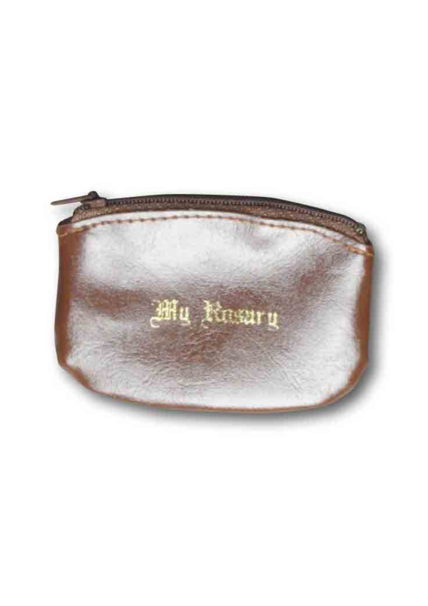Rosary Brown Zip Purse (134663)