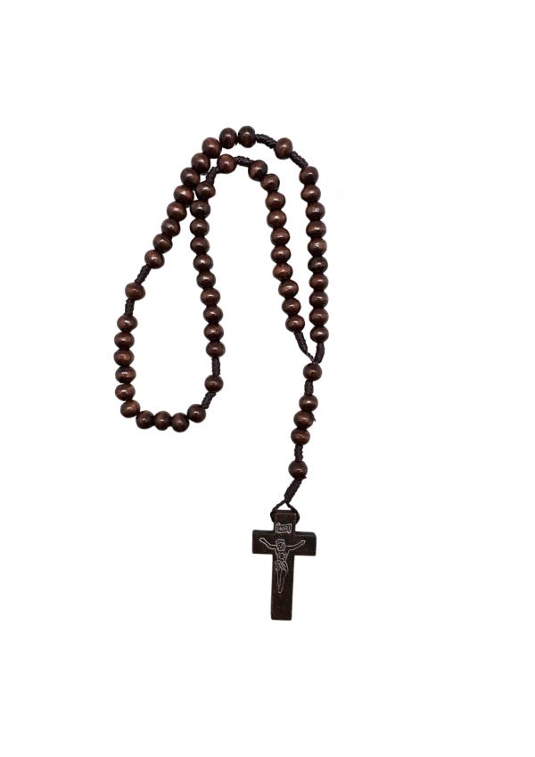 Dark Wood Cord Rosary (144125)