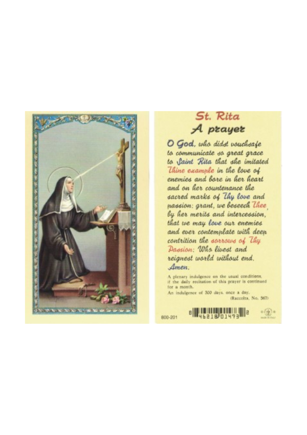 St. Rita Holy Card (127148)