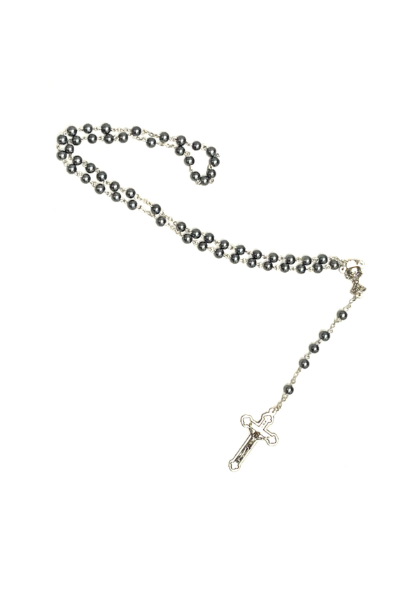 Hematite First Communion Rosary (136619)