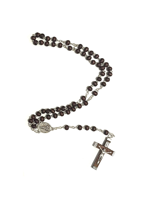 Small Dark Wood Rosary (129673)
