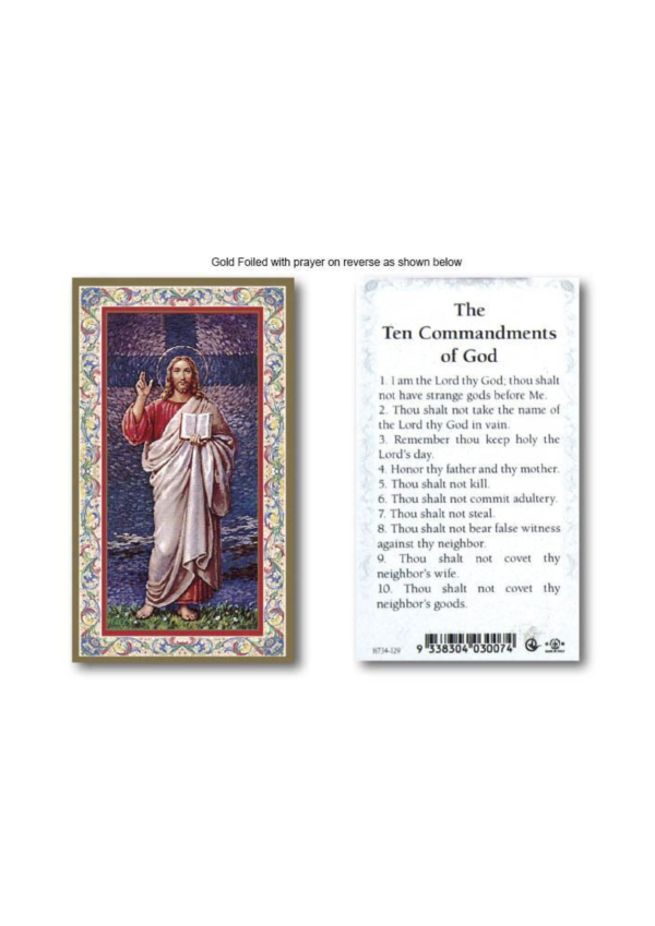 'The Ten Commandments' Holy Card (127148)