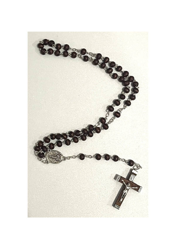 Small Dark Wood Rosary (129673)