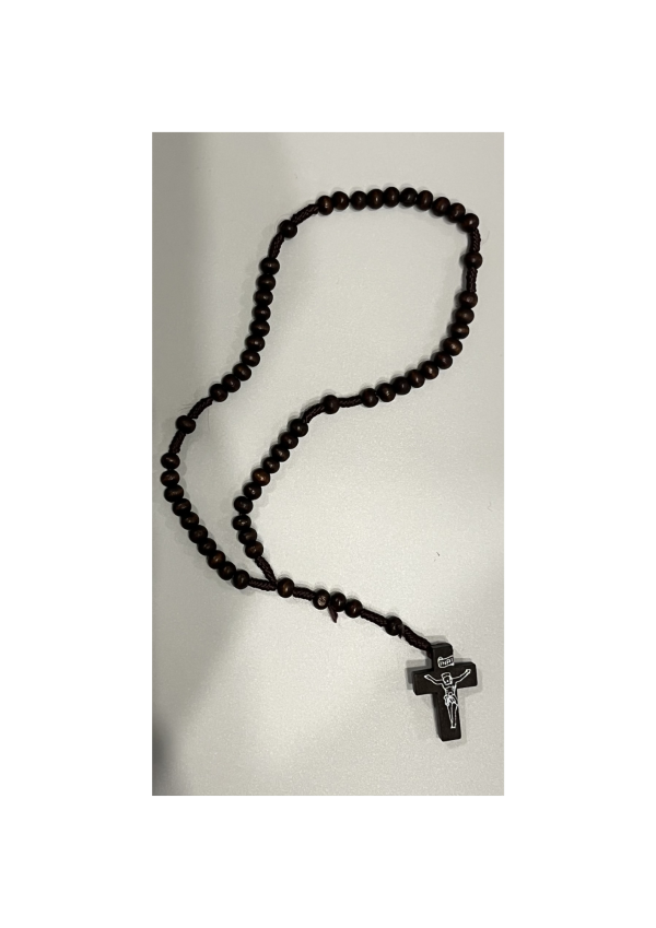 Dark Brown Rope Rosary (135414)