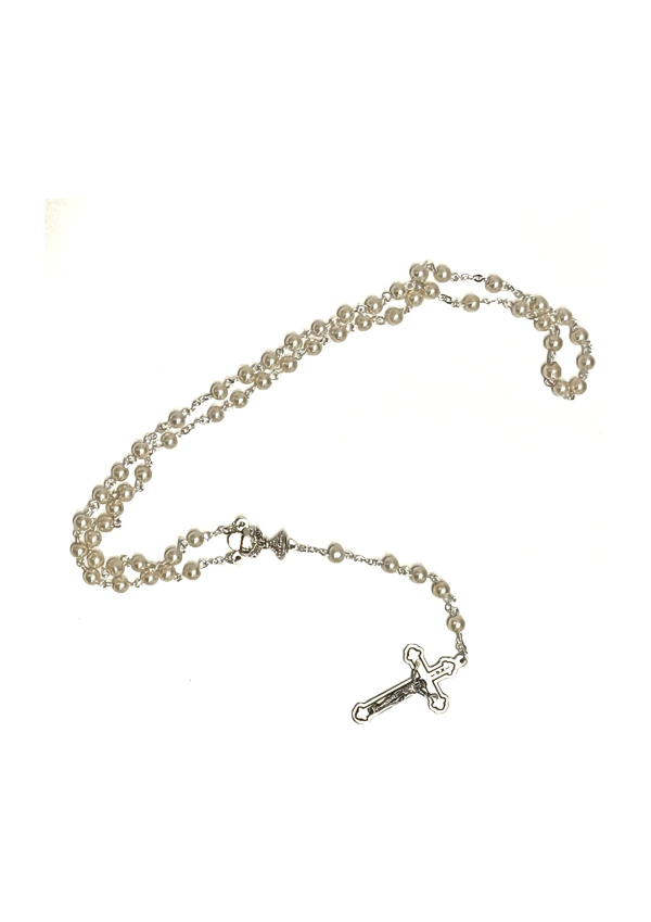 White First Communion Rosary (137565)