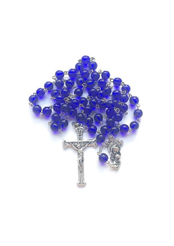 Blue Glass Rosary (142871)