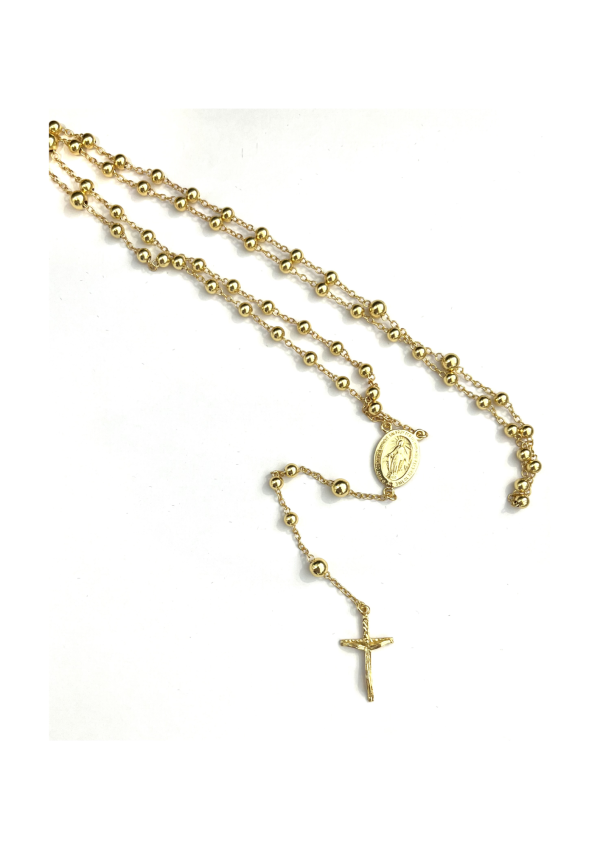 9 Carat Plated Gold/Sterling Silver Rosary (135787)