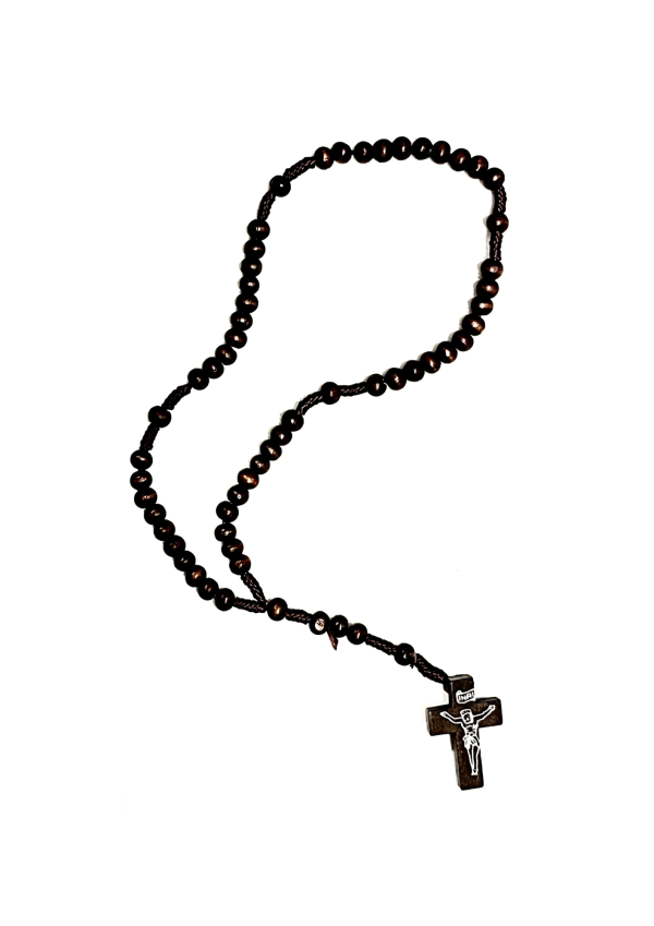 Dark Brown Rope Rosary (135414)
