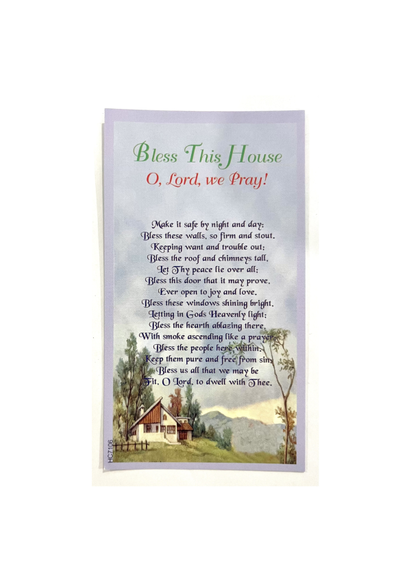 'Bless This House' Holy Card (127148)