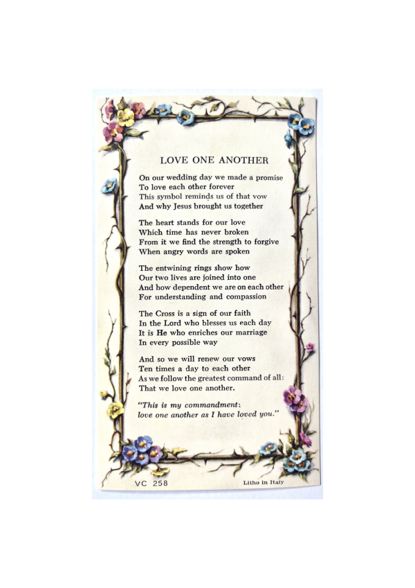 'Love One Another' Holy Card (127148)