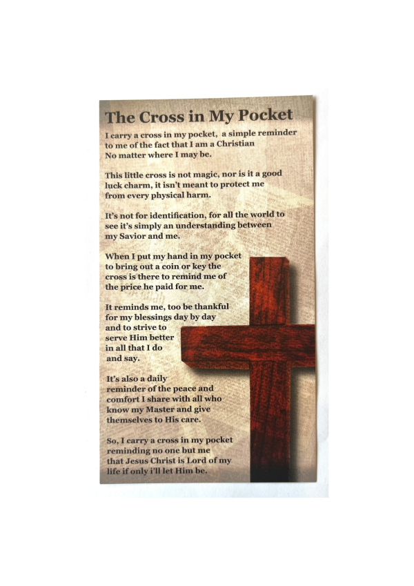 'The Cross in My Pocket' Holy Card (127148)
