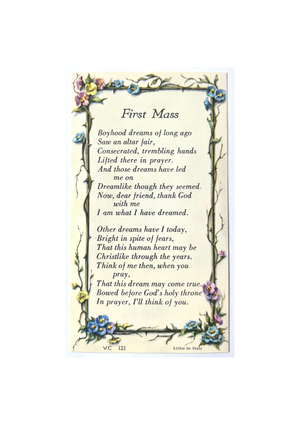 'First Mass' Holy Card (127148)