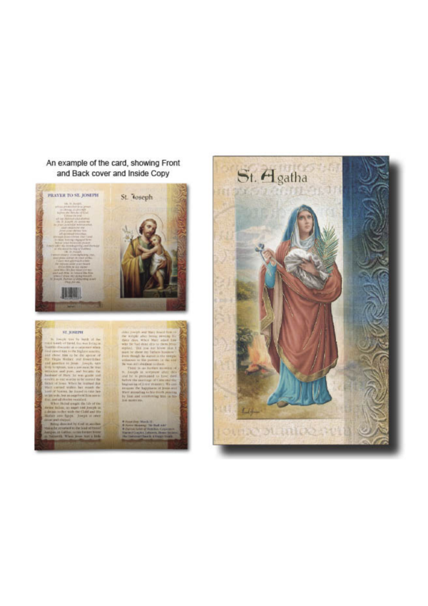 St. Agatha Biography and Prayer Card (132115)