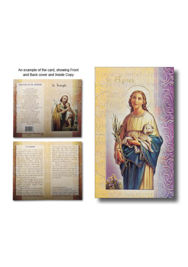 St. Agnes Biography and Prayer Card (132116)
