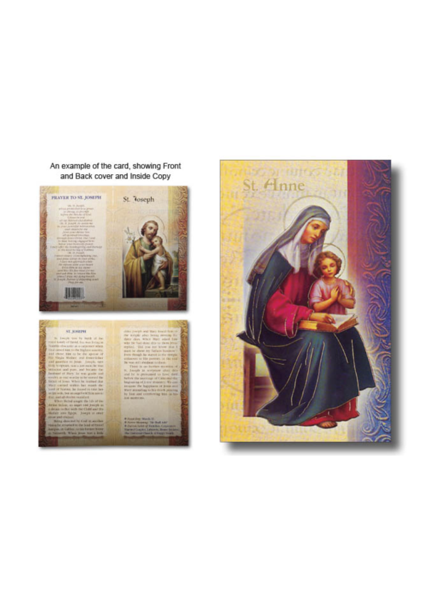 St. Anne Biography and Prayer Card (132117)
