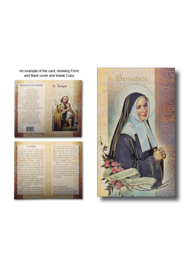 St. Bernadette Biography and Prayer Card (132124)