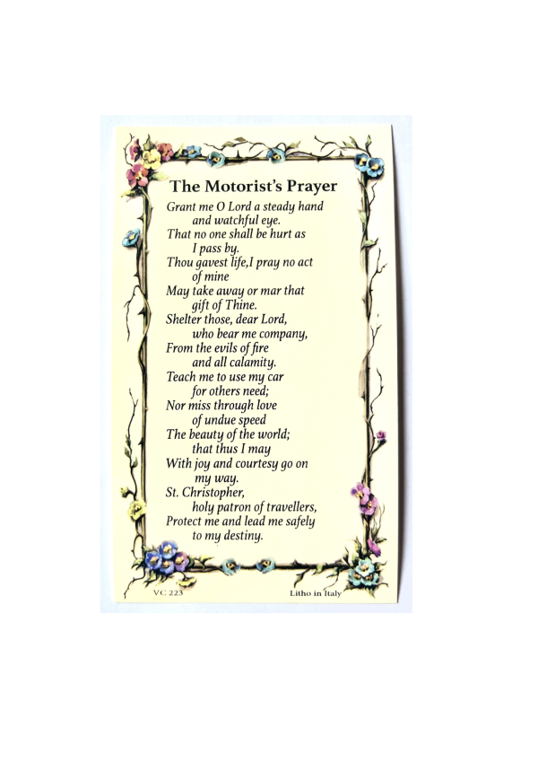 'The Motorist's Prayer' Holy Card (127148)