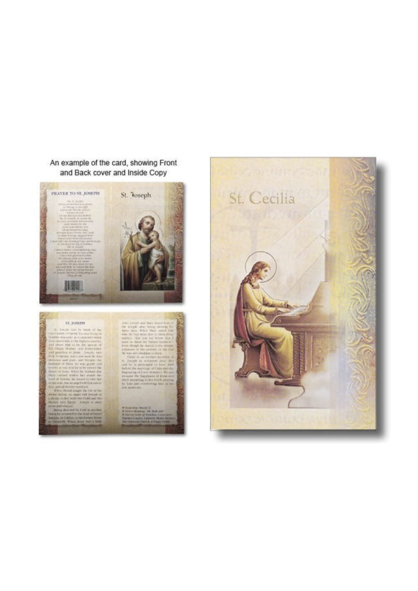 St. Cecilia Biography and Prayer Card (137529)