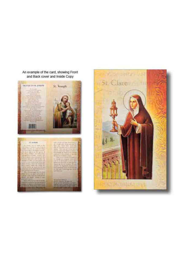 St. Clare Biography and Prayer Card (132129)