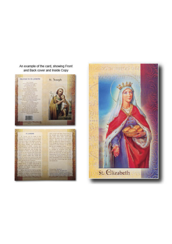 St. Elizabeth of Hungary Biography and Prayer Card (136875)