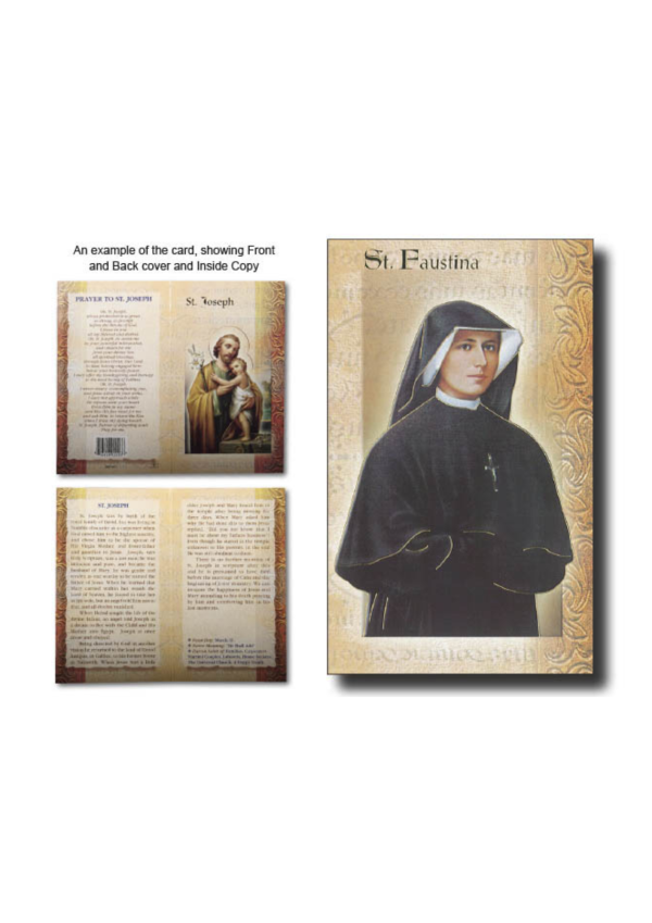 St. Faustina Biography and Prayer Card (132139)