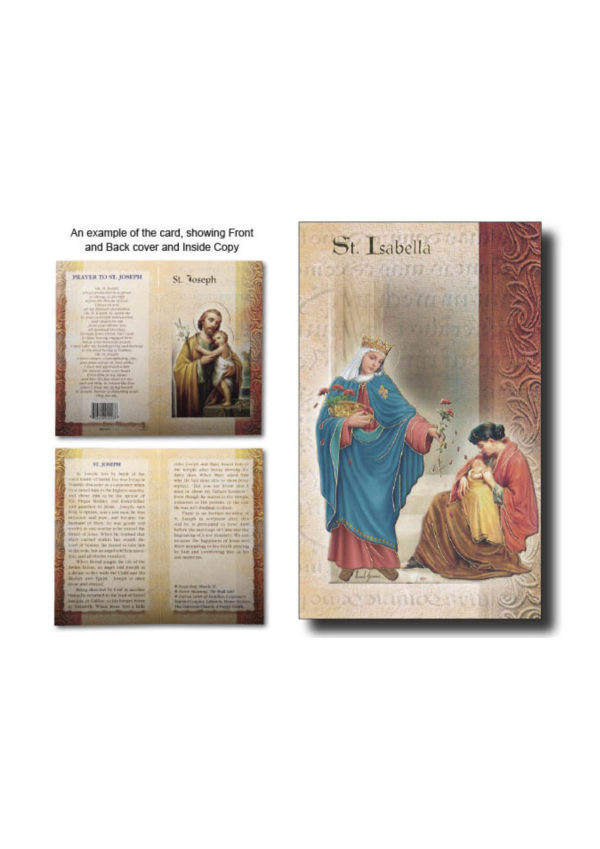 St. Isabella Biography and Prayer Card (132149)