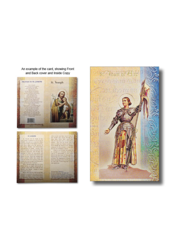 St. Joan of Arc Biography and Prayer Card (137526)