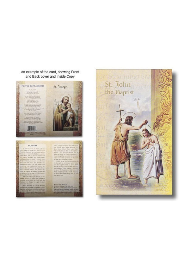 St. John the Baptist Biography and Prayer Card (133895)