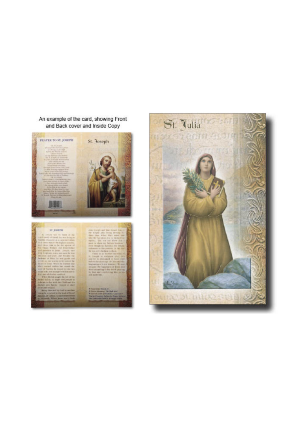 St. Julia Biography and Prayer Card (132151)