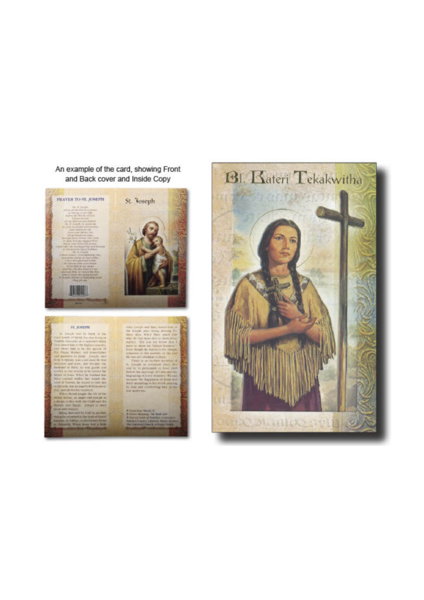 St. Kateri Tekakwitha Biography and Prayer Card (132160)