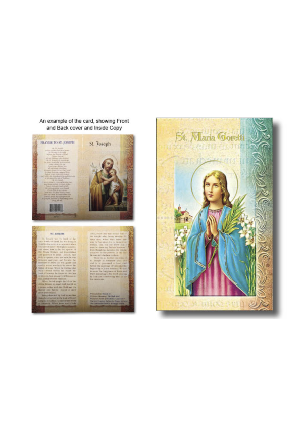St. Maria Goretti Biography and Prayer Card (132171)